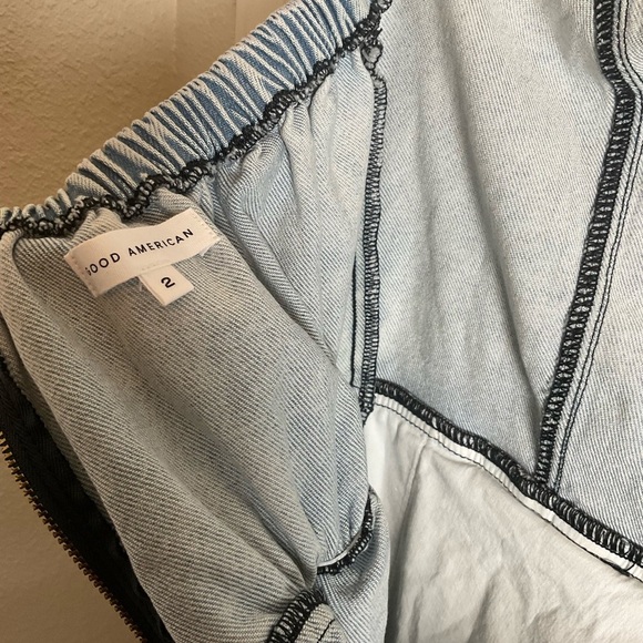 Good American Strapless Light Blue Denim Women’s romper size 2 - Picture 9 of 12